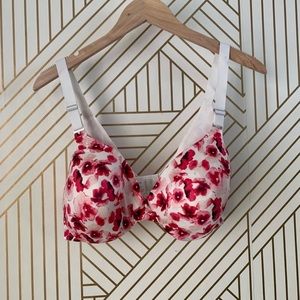 Soma Bra Vanishing Back Full Coverage flowers floral wide straps size 40C bra
